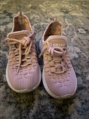 Danskin Girls Knit Lace-Up Sneakers - Blush Pink